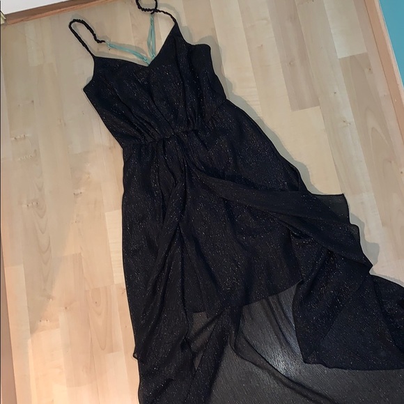 BCBGeneration Black Sparkle High Low dress - Picture 3 of 9